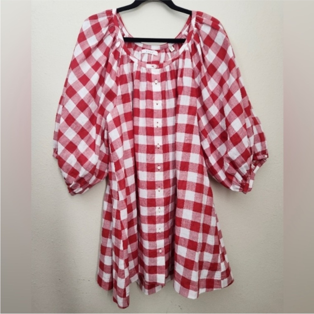 Doen Red and White Checkered dress